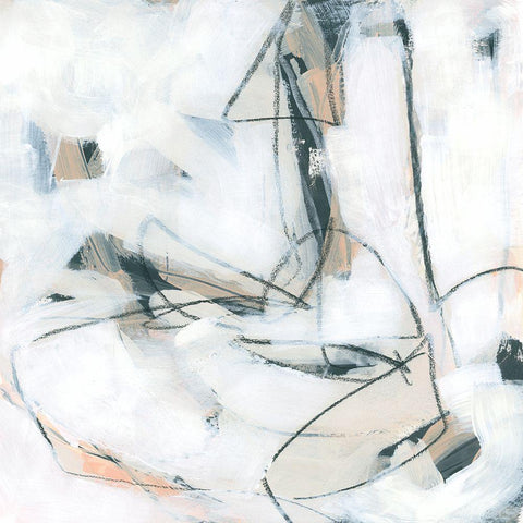 Pink Agate III White Modern Wood Framed Art Print by Vess, June Erica