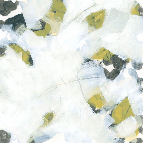 Citron Mix II Black Modern Wood Framed Art Print with Double Matting by Vess, June Erica