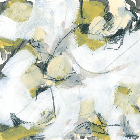 Citron Mix V Black Modern Wood Framed Art Print with Double Matting by Vess, June Erica