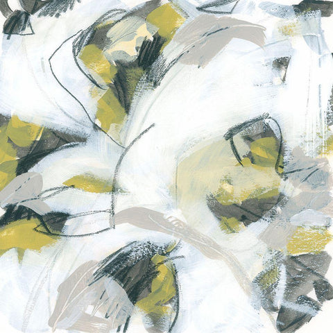 Citron Mix VII Black Ornate Wood Framed Art Print with Double Matting by Vess, June Erica