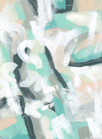 Pastel Break I White Modern Wood Framed Art Print with Double Matting by Vess, June Erica