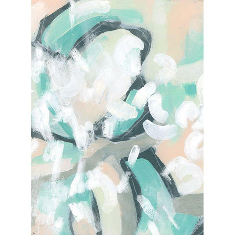 Pastel Break II Black Modern Wood Framed Art Print with Double Matting by Vess, June Erica