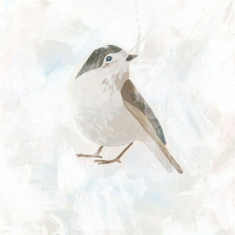 Feathered Fresco III Black Modern Wood Framed Art Print with Double Matting by Vess, June Erica