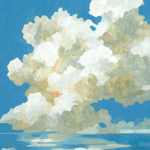 Cumulus Drift I White Modern Wood Framed Art Print by Caroline, Emma