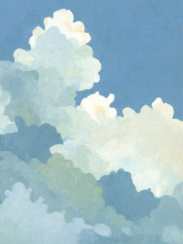 Cumulus Stacks I Black Ornate Wood Framed Art Print with Double Matting by Caroline, Emma