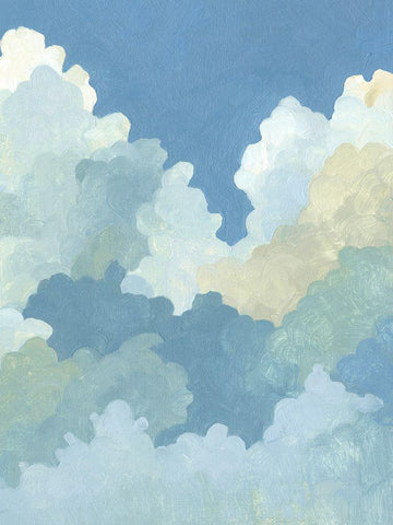 Cumulus Stacks II Black Ornate Wood Framed Art Print with Double Matting by Caroline, Emma