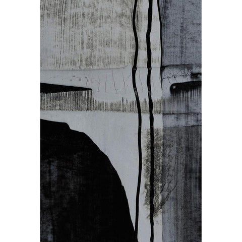 Motif I Black Modern Wood Framed Art Print by Aryai, Sia
