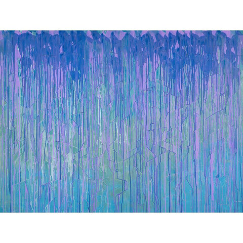 Peri Irises Black Modern Wood Framed Art Print with Double Matting by Guererra, Teodora