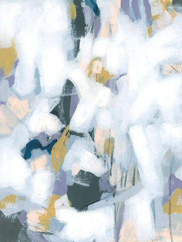 Periwinkle Shadow I Black Ornate Wood Framed Art Print with Double Matting by Vess, June Erica