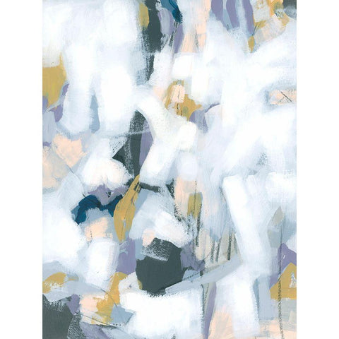 Periwinkle Shadow I Black Modern Wood Framed Art Print with Double Matting by Vess, June Erica