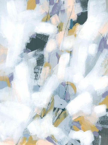 Periwinkle Shadow II White Modern Wood Framed Art Print with Double Matting by Vess, June Erica