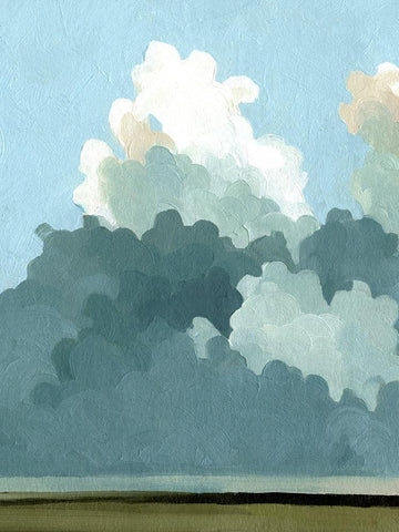 Cumulus Terrain I Black Ornate Wood Framed Art Print with Double Matting by Caroline, Emma