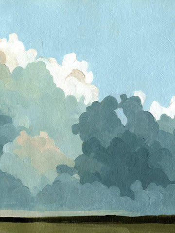 Cumulus Terrain II Black Ornate Wood Framed Art Print with Double Matting by Caroline, Emma