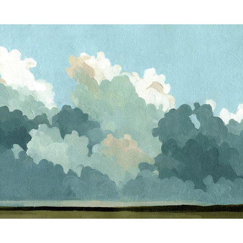 Cumulus Terrain III Black Modern Wood Framed Art Print with Double Matting by Caroline, Emma