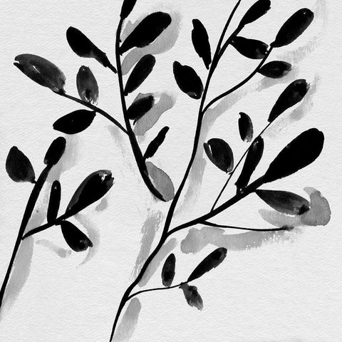 Sprouting III Black Modern Wood Framed Art Print by Wang, Melissa