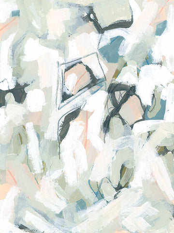 Pastel Equation I White Modern Wood Framed Art Print with Double Matting by Vess, June Erica