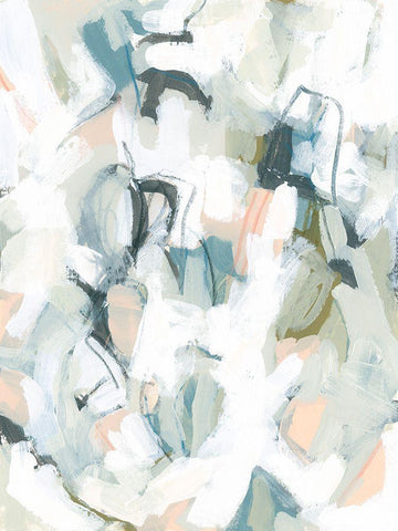 Pastel Equation II White Modern Wood Framed Art Print with Double Matting by Vess, June Erica