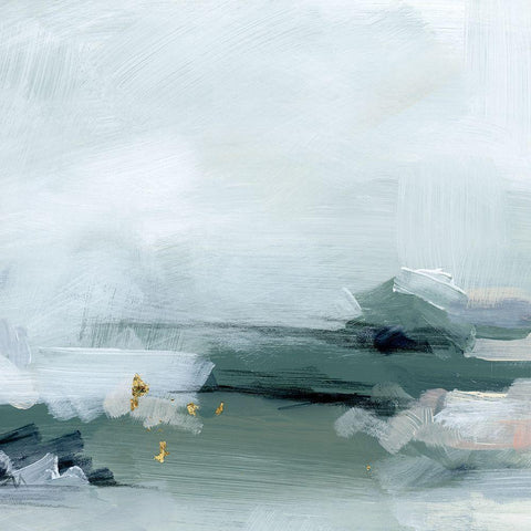 Abstracted Sea Foam III Black Ornate Wood Framed Art Print with Double Matting by Parker, Jennifer Paxton