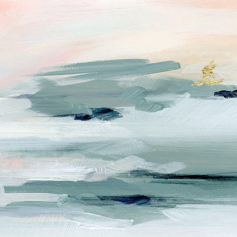 Abstracted Sea Foam IV Gold Ornate Wood Framed Art Print with Double Matting by Parker, Jennifer Paxton