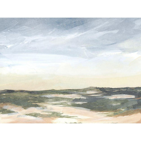 Stormy Sandbar I White Modern Wood Framed Art Print by Parker, Jennifer Paxton