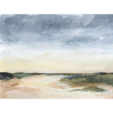 Stormy Sandbar II White Modern Wood Framed Art Print by Parker, Jennifer Paxton