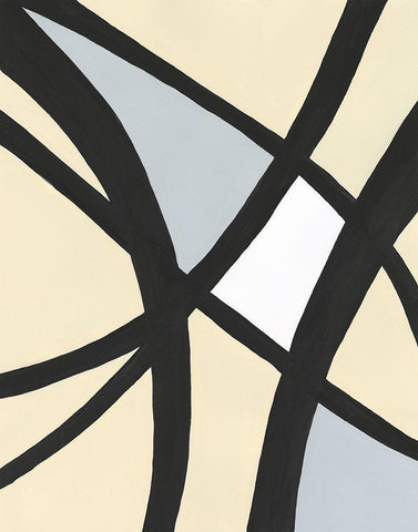 Serene Labyrinth II White Modern Wood Framed Art Print with Double Matting by Moore, Regina