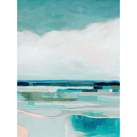 Seafoam Sky II White Modern Wood Framed Art Print by Popp, Grace