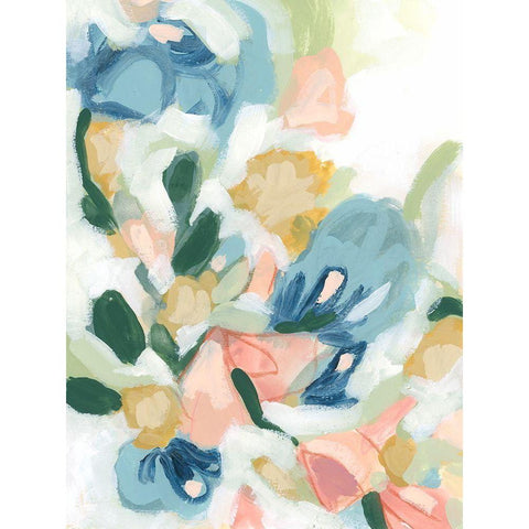 Abstract Garden Gestures I Gold Ornate Wood Framed Art Print with Double Matting by Vess, June Erica