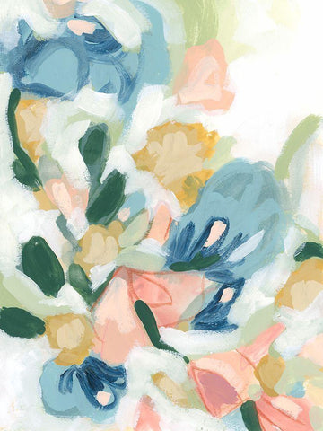 Abstract Garden Gestures I White Modern Wood Framed Art Print with Double Matting by Vess, June Erica