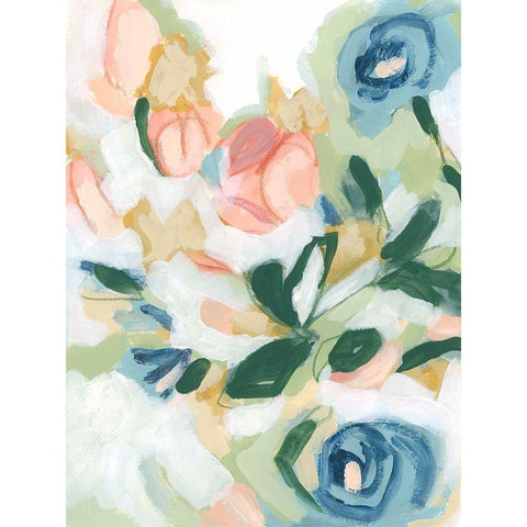 Abstract Garden Gestures II Gold Ornate Wood Framed Art Print with Double Matting by Vess, June Erica