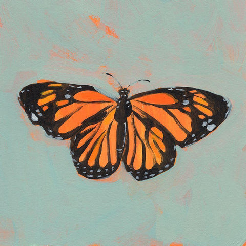 Light Monarch I Black Modern Wood Framed Art Print with Double Matting by Green, Jacob