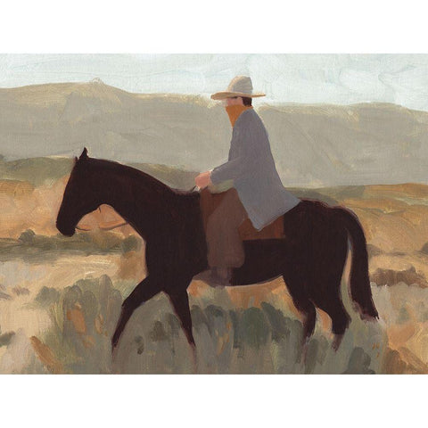 Folk Bandit II Black Modern Wood Framed Art Print by Green, Jacob