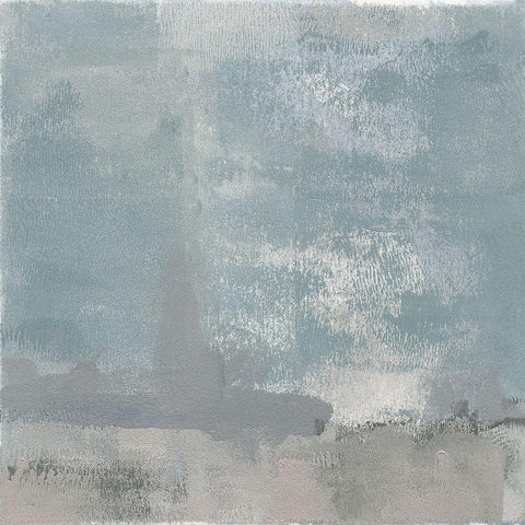 Gris Abstrait III White Modern Wood Framed Art Print by Green, Jacob
