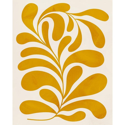 Goldenrod II Black Modern Wood Framed Art Print with Double Matting by Popp, Grace