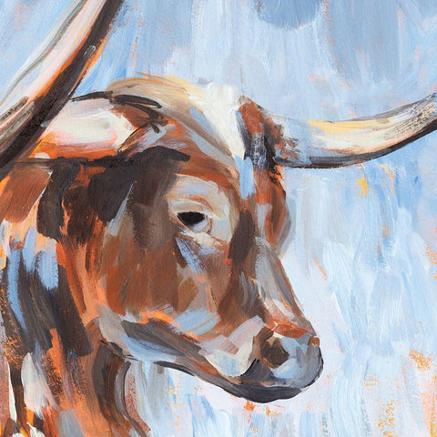 Vivid Cattle III Black Modern Wood Framed Art Print by Warren, Annie