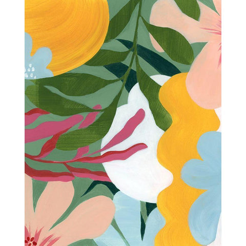 Gems of the Tropics I Black Modern Wood Framed Art Print with Double Matting by Popp, Grace