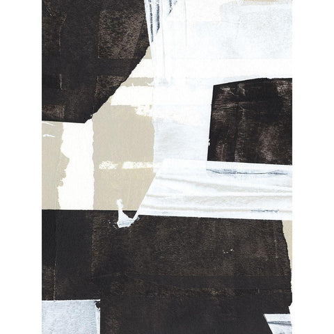 Neutral Intersect III Black Modern Wood Framed Art Print by Warren, Annie