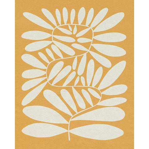 70s Sprig IV Black Modern Wood Framed Art Print with Double Matting by Caroline, Emma