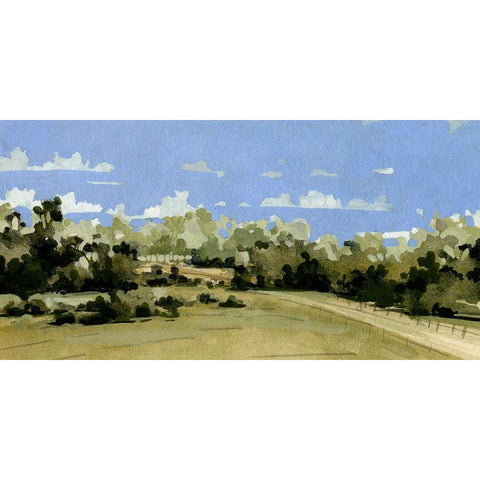 Cerulean Summer III Black Modern Wood Framed Art Print by Caroline, Emma