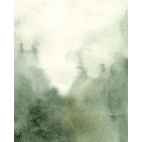 Verdant Fog I Black Modern Wood Framed Art Print by Caroline, Emma