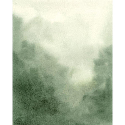 Verdant Fog II White Modern Wood Framed Art Print by Caroline, Emma