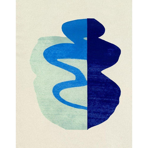 Squiggle Vase V White Modern Wood Framed Art Print by Caroline, Emma