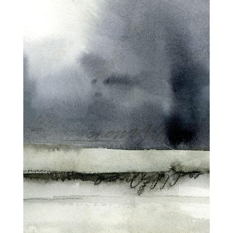 Dusk Horizon II Black Modern Wood Framed Art Print by Caroline, Emma