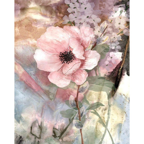 Pastel Fleur II Black Modern Wood Framed Art Print by Smith, Karen