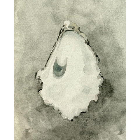 Neutral Oyster Shell III Black Modern Wood Framed Art Print by Caroline, Emma