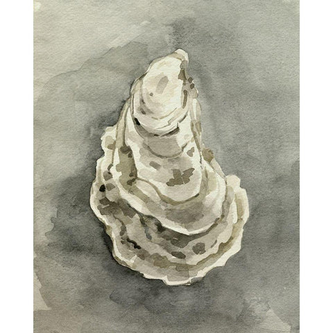 Neutral Oyster Shell IV White Modern Wood Framed Art Print by Caroline, Emma