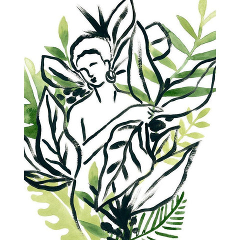 Tropical Sketchbook IV White Modern Wood Framed Art Print by Vess, June Erica