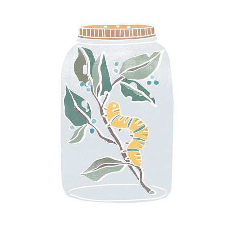 Nature Jar I Gold Ornate Wood Framed Art Print with Double Matting by Vess, June Erica