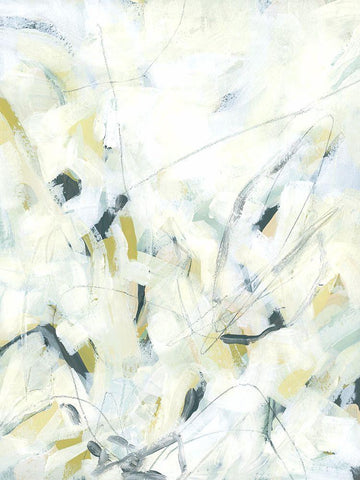 Ice Scribe I White Modern Wood Framed Art Print with Double Matting by Vess, June Erica