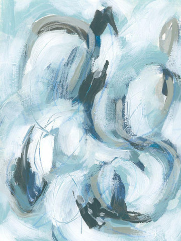 Fluid Receptor II White Modern Wood Framed Art Print with Double Matting by Vess, June Erica